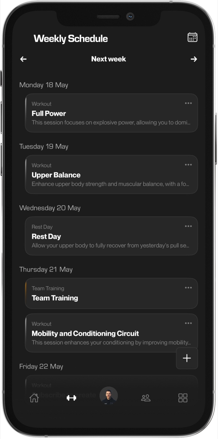 Get your personalised programme